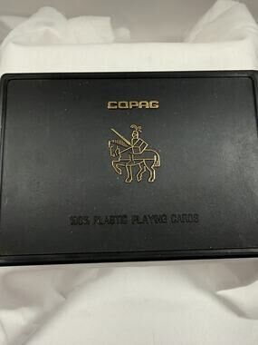 Vintage Copag Plastic Playing Cards 2 Deck Set Poker Bridge Cards Case